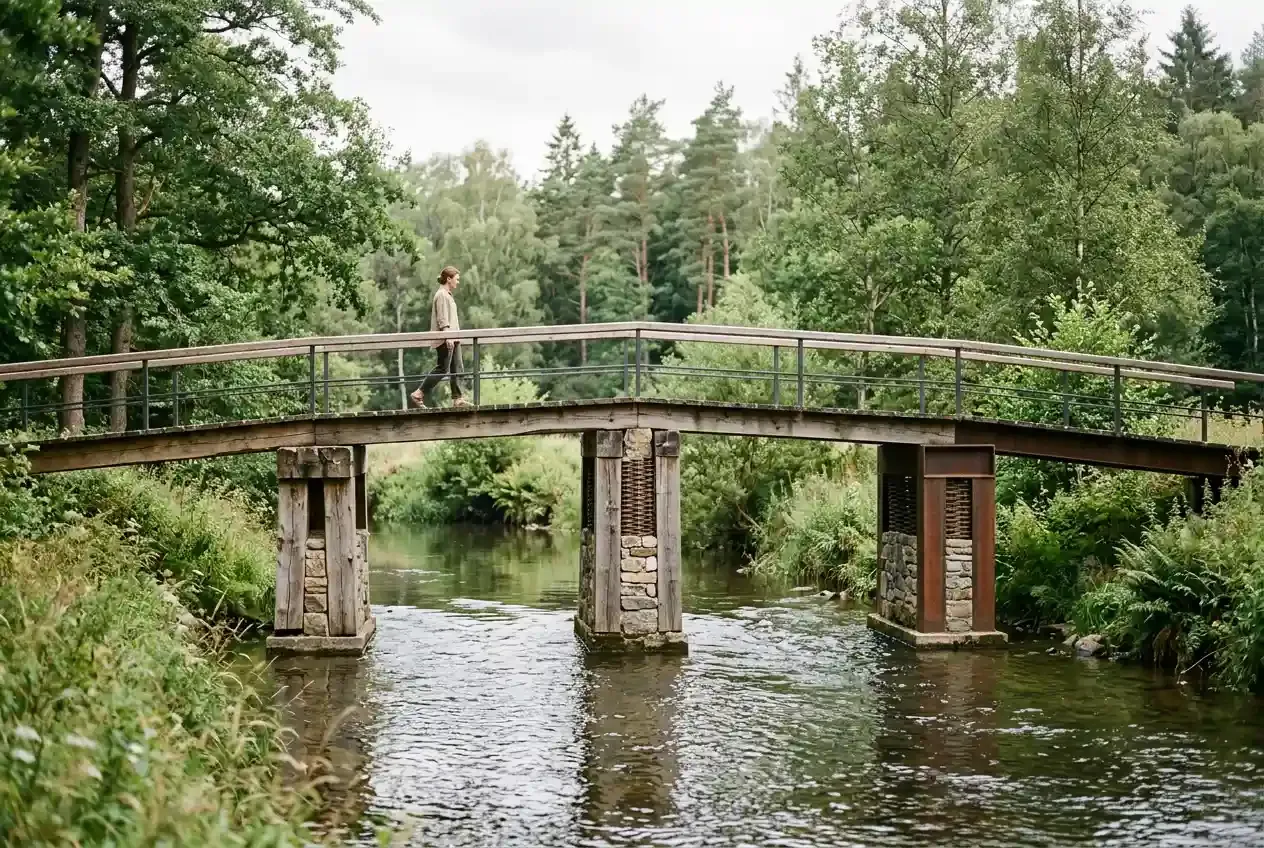 Die drei Säulen der Nachhaltigkeit als Brücke