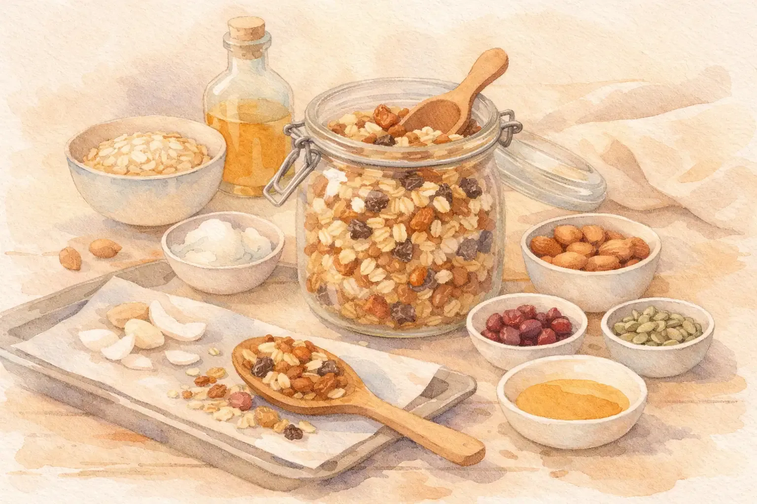 Granola selber machen: Rezept ohne Industriezucker