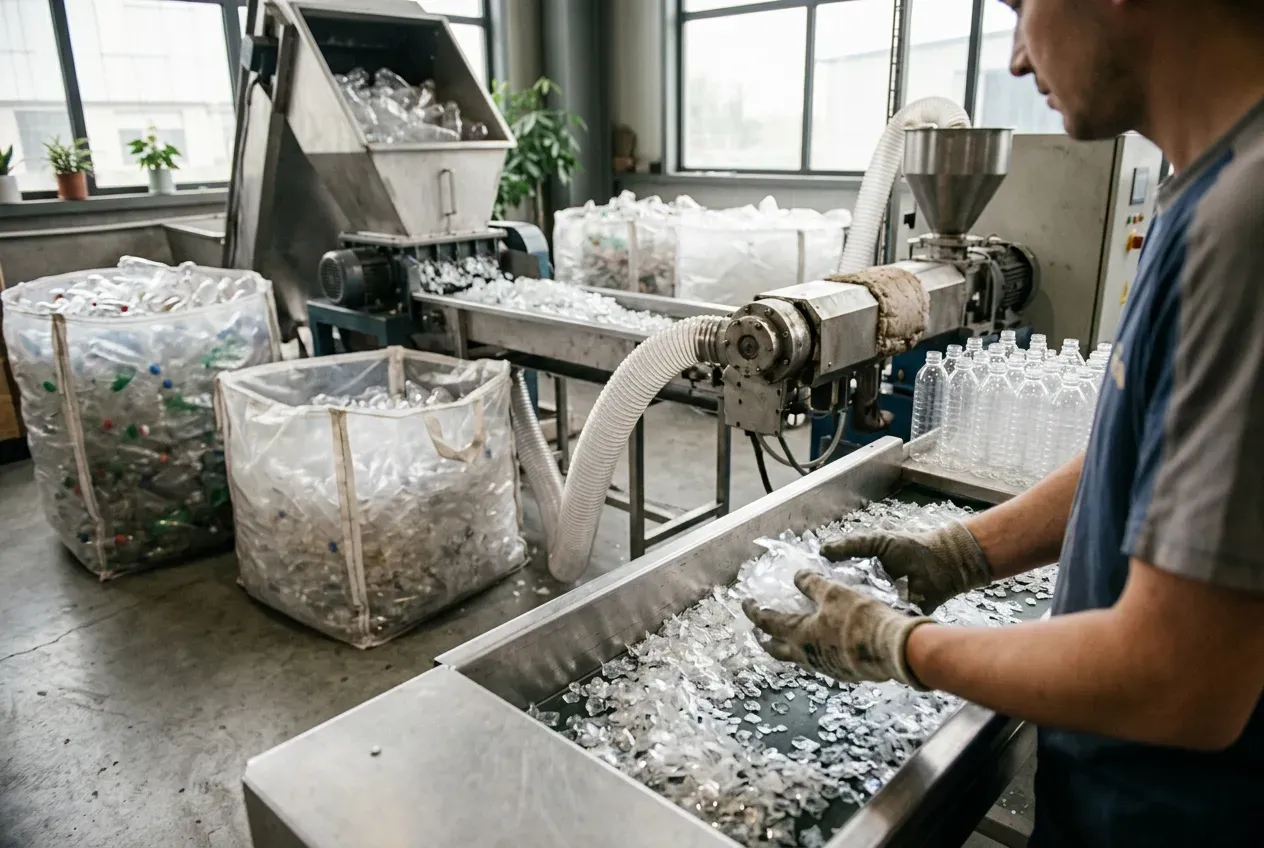 Kreislaufwirtschaft Beispiel 1: PET-Flaschen-Recycling im geschlossenen Kreislauf