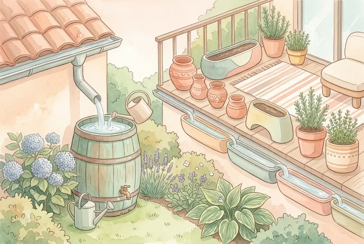 Regenwasser auffangen: Methoden für Garten und Balkon