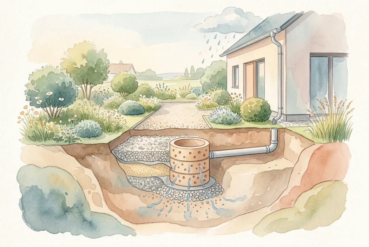 Sickerschacht Regenwasser: Anlegen und Kosten