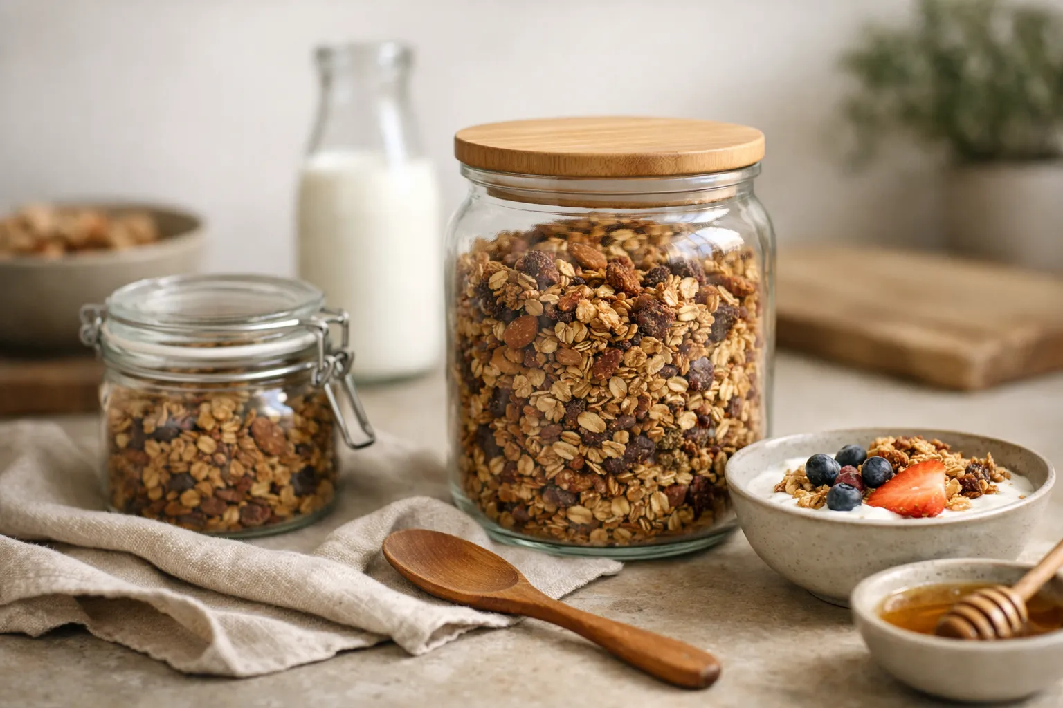 Aufbewahrung und Haltbarkeit von selbstgemachtem Granola